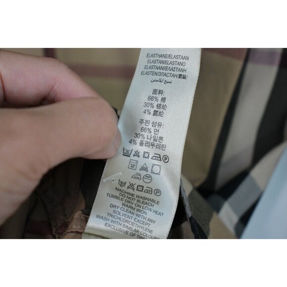 Burberry Brit Mens Small Nova Plaid Check Button Up Shirt A1689 - Picture 6 of 7